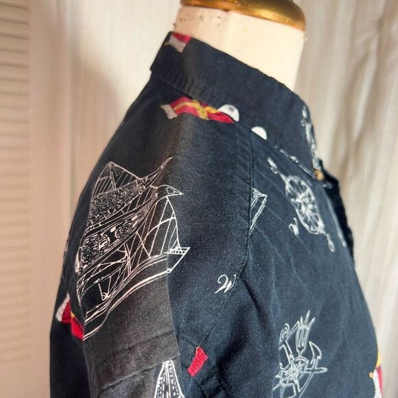 Puritan | Men’s | Casual Shirts | M |Vintage Men's Button Down Black N - Picture 6 of 7